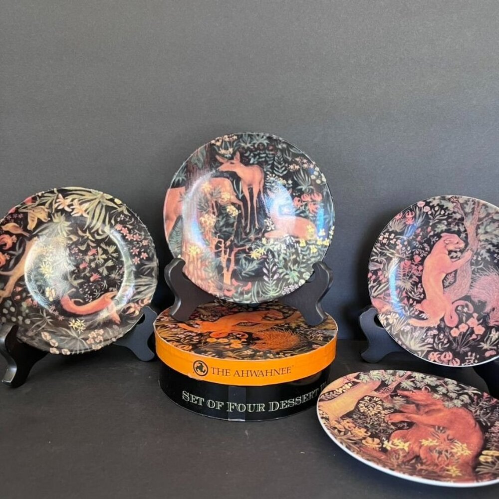 Ahwahnee Hotel Mural Room Woodland Creature Dessert Plate Collection Yosemite